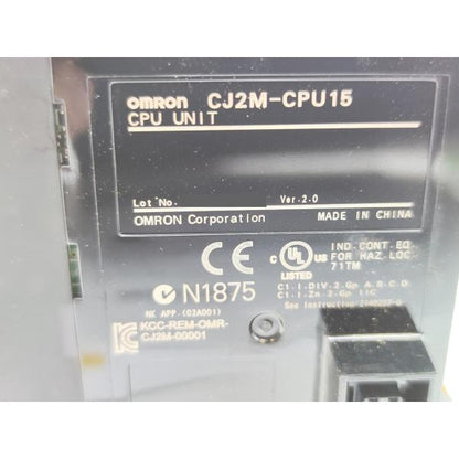 箱開封済み 箱マジック書込あり 未使用 オムロン OMRON CJ2M-CPU15 Ver2.0