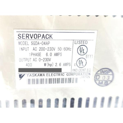 箱汚れあり 中古か未使用か不明 安川電機 YASKAWA SGDA-04AP