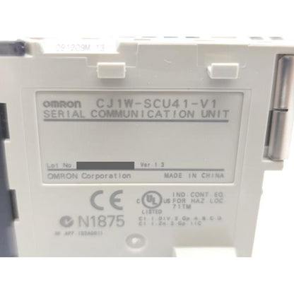 箱開封済み 箱マジック書込あり 未使用 オムロン OMRON CJ1W-SCU41-V1 Ver.1.3