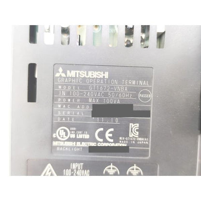 電源のみ動作確認済み 中古 三菱 MITSUBISHI GT1672-VNBA GT15-QBUS セット