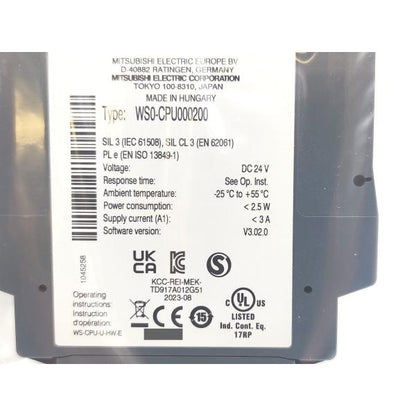 2023年製 箱マジック書込・いたみあり 未使用 三菱 MITSUBISHI 新品 WS0-CPU000200 その1