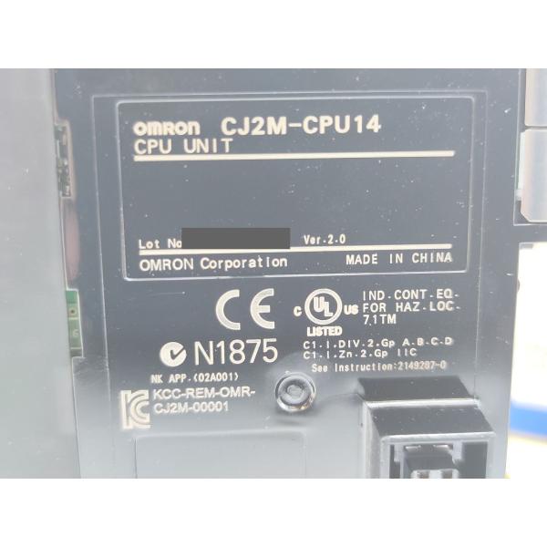 箱マジック書込あり 未使用 オムロン OMRON CJ2M-CPU14 Ver.2.0