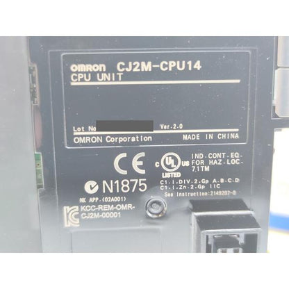 箱マジック書込あり 未使用 オムロン OMRON CJ2M-CPU14 Ver.2.0