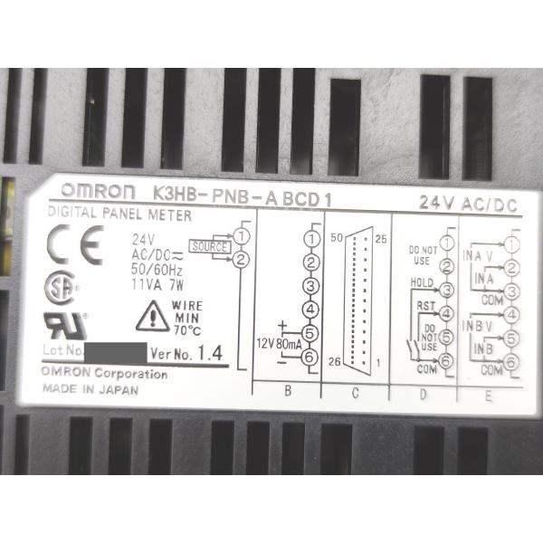 未使用 オムロン OMRON K3HB-PNB-ABCD1 AC/DC24V Ver.1.4 その6