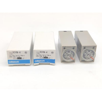 未使用 オムロン OMRON H3YN-4 1S/10S/1min/10min 200-230VAC 2点セット