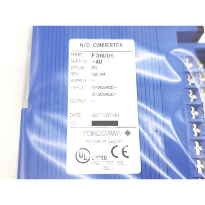新品 横河電機 YOKOGAWA F3AD08-4V