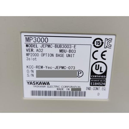 中古 安川電機 YASUKAWA MP3000 JEPMC-BUB3003-E