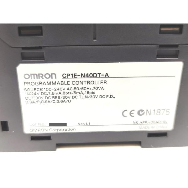 中古 オムロン OMRON CP1E-N40DT-A