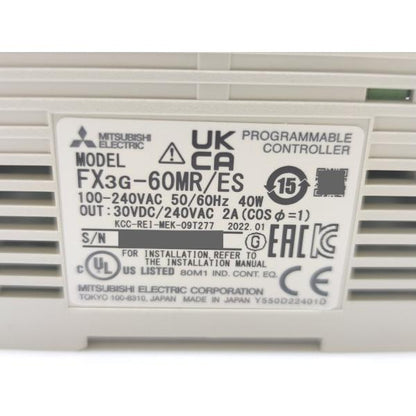 箱いたみあり 2022年製 未使用 三菱 MITSUBISHI FX3G-60MR/ES