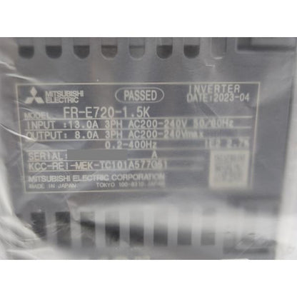 2023年製 新品 三菱 インバータ FR-E720-1.5K インバーター