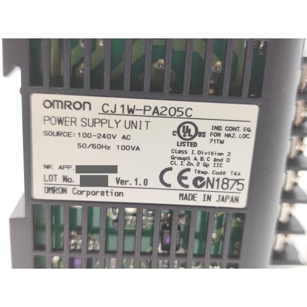 箱汚れいたみあり 本体シールやぶれ 未使用 オムロン OMRON CJ1W-PA205C Ver.1.0