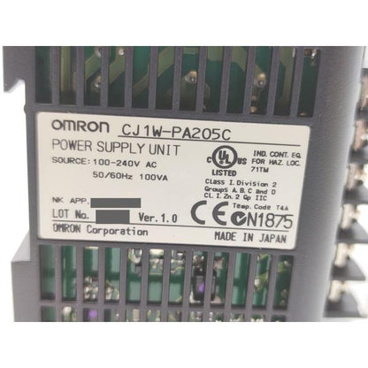 箱汚れいたみあり 本体シールやぶれ 未使用 オムロン OMRON CJ1W-PA205C Ver.1.0