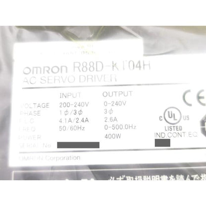 新品 オムロン OMRON R88D-KT04H