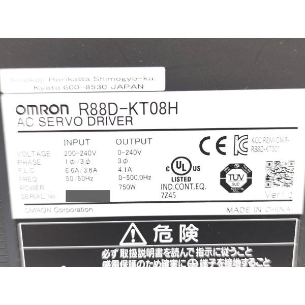 中古 オムロン OMRON R88D-KT08H