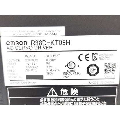 中古 オムロン OMRON R88D-KT08H