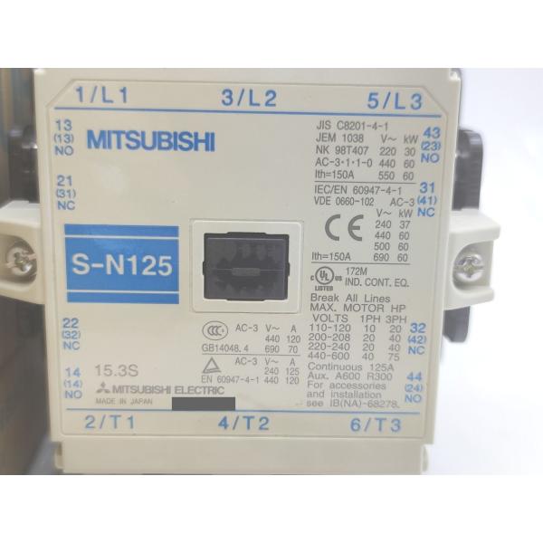 箱いたみあり 未使用 三菱 MITSUBISHI S-N125 AC100V 2a2b