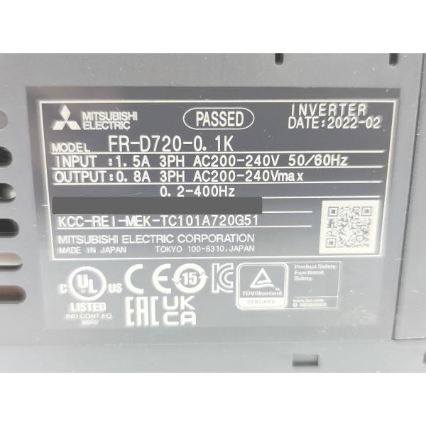 中古 三菱 MITSUBISHI FR-D720-0.1K