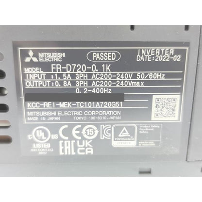 中古 三菱 MITSUBISHI FR-D720-0.1K