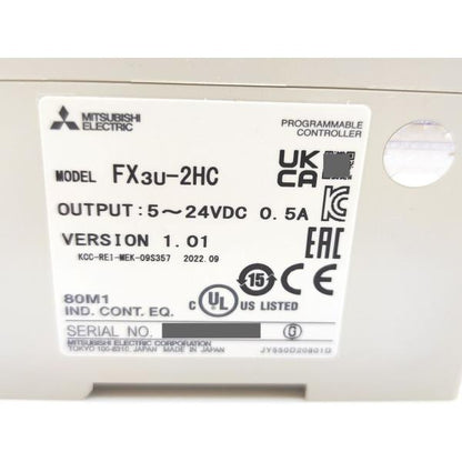 未使用 2022年製 三菱 MITSUBISHI FX3U-2HC Ver.1.01 その1