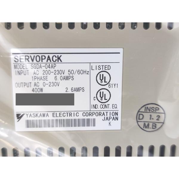 箱いたみあり 未使用 安川電機 YASKAWA SGDA-04AP