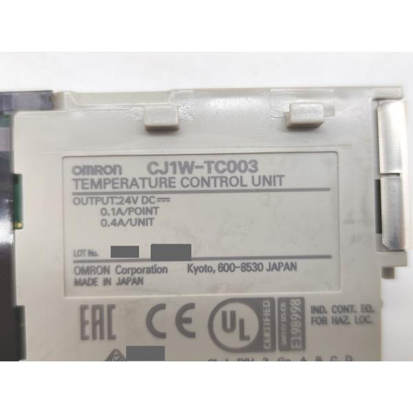 箱・本体汚れあり 中古 オムロン OMRON CJ1W-TC003