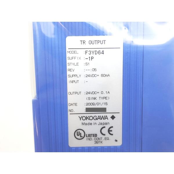箱いたみあり 未使用 横河電機 YOKOGAWA F3YD64-1P