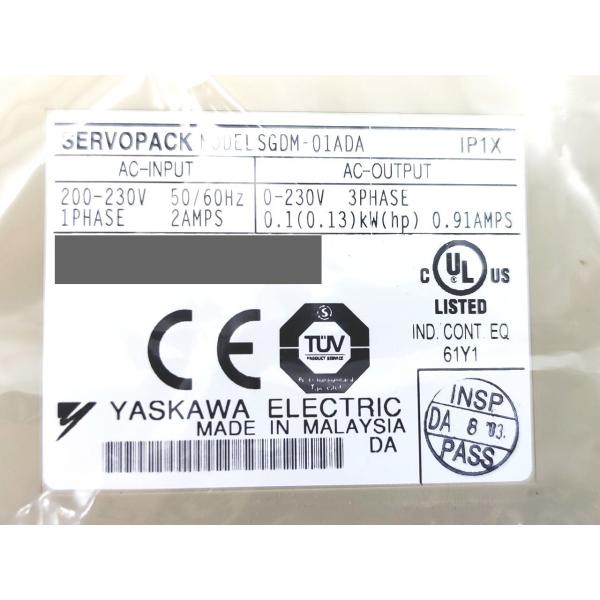 箱汚れあり 未使用 安川電機 YASKAWA SGDM-01ADA