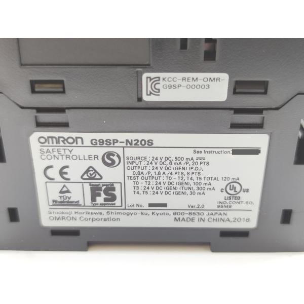 箱マジック書込いたみあり箱開封済み 未使用 オムロン OMRON G9SP-N20S Ver.2.0