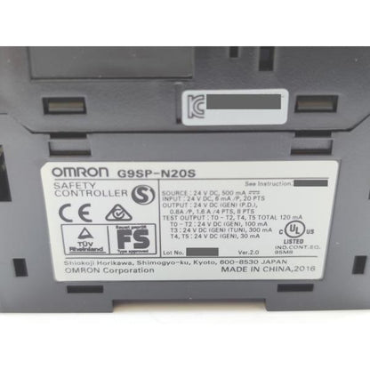 箱マジック書込あり 箱開封済み 未使用 オムロン OMRON G9SP-N20S Ver.2.0