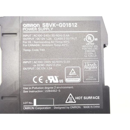 箱汚れ・いたみあり 新品 オムロン OMRON S8VK-G01512 AC100-240V