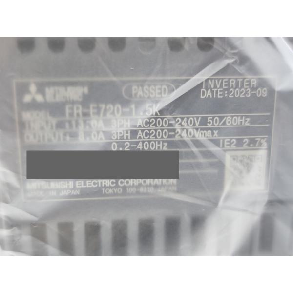 箱いたみ・汚れあり 2023年 未使用 三菱 MITSUBISHI FR-E720-1.5K