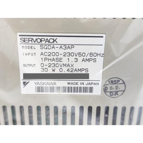 箱いたみあり 未使用 安川電機 YASKAWA SGDA-A3AP