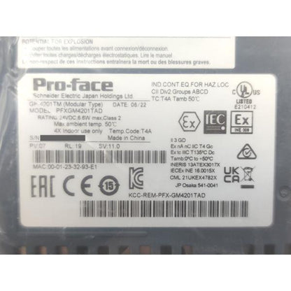 箱書き込みあり 未使用 Pro-face PFXGM4201TAD