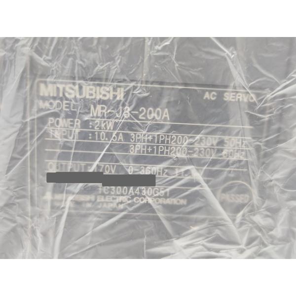 箱いたみあり たぶん未使用 2008年 三菱 MITSUBISHI MR-J3-200A