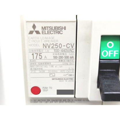 未使用 三菱 MITSUBISHI NV250-CV 100-440VAC 3P 175A 100・200・500mA その2